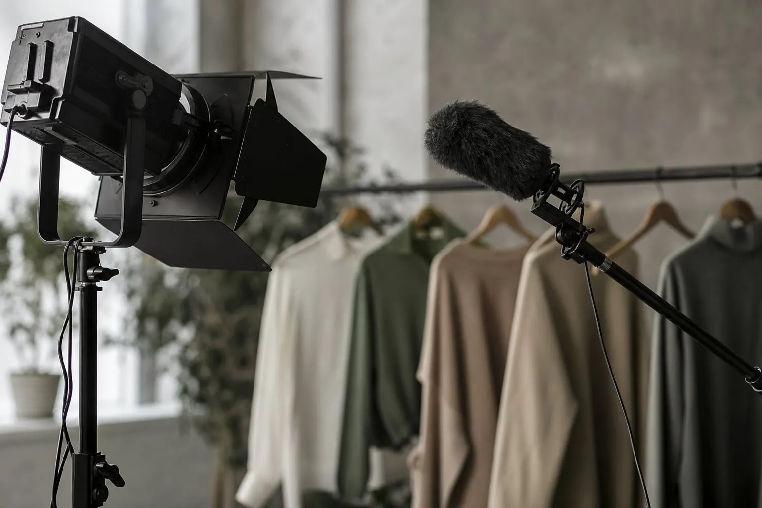 Como planejar som e luz para uma filmagem de moda sustentável