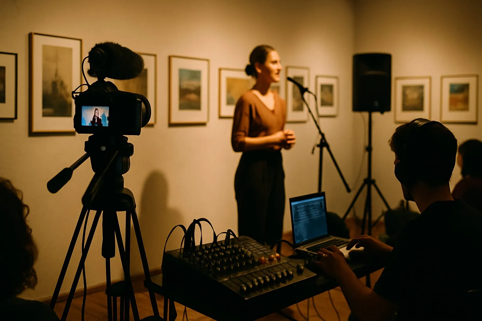 Produção audiovisual local: montar fluxo rápido para galerias